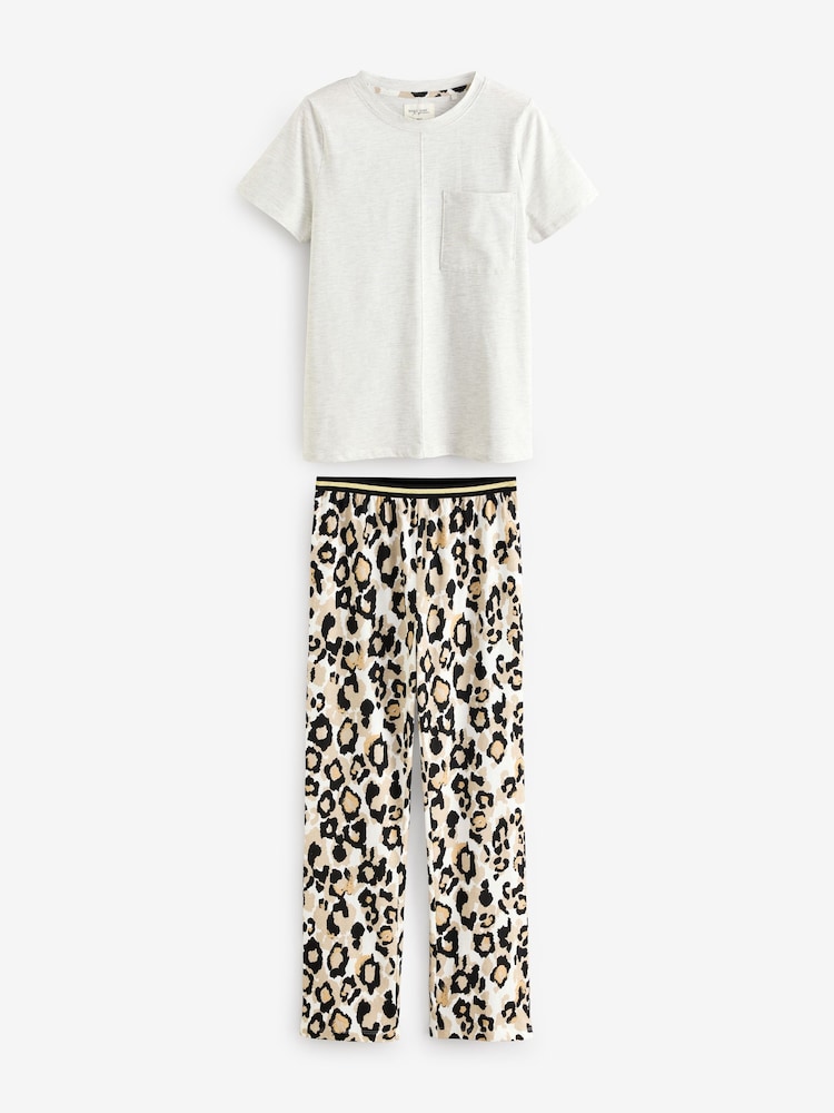 Leopard 100% Cotton Short Sleeve Pyjamas - Image 6 of 10