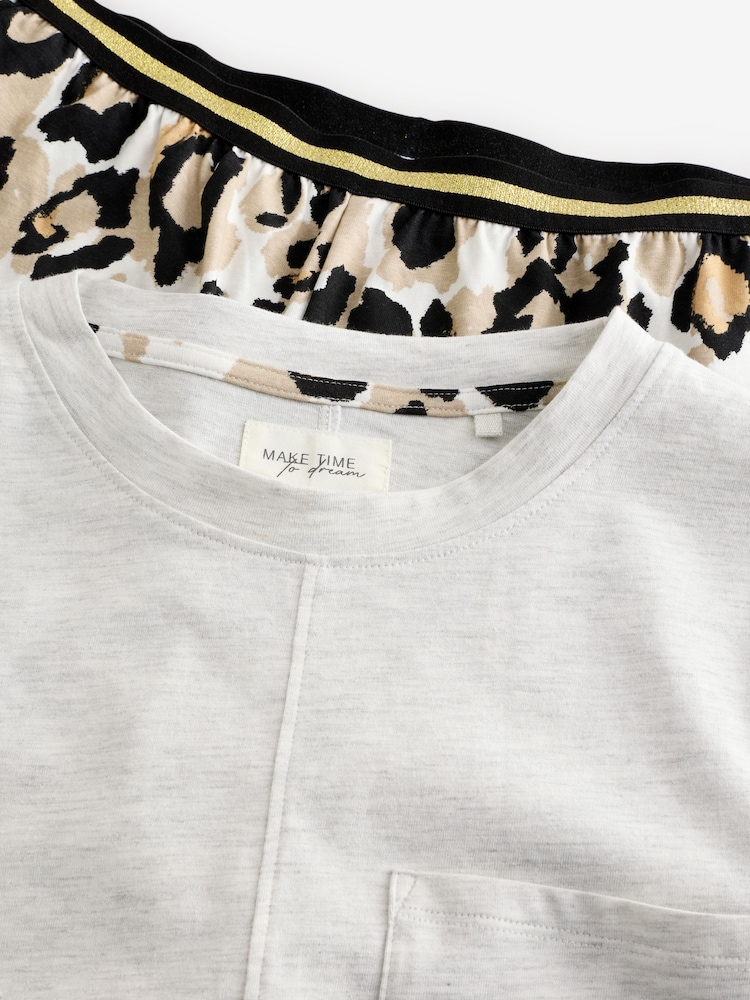 Leopard 100% Cotton Short Sleeve Pyjamas - Image 9 of 10