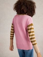 White Stuff Pink Olive Heart Jumper - Image 2 of 6