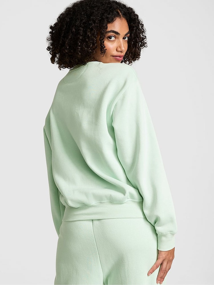 Victoria's Secret PINK Mint Green Fleece Sweatshirt - Image 2 of 3
