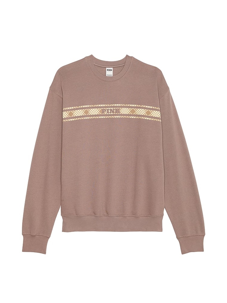 Victoria's Secret PINK Iced Coffee Brown Fleece Sweatshirt - Image 3 of 3