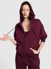 Victoria's Secret PINK Purple Rose Zip Up Hoodie - Image 1 of 3
