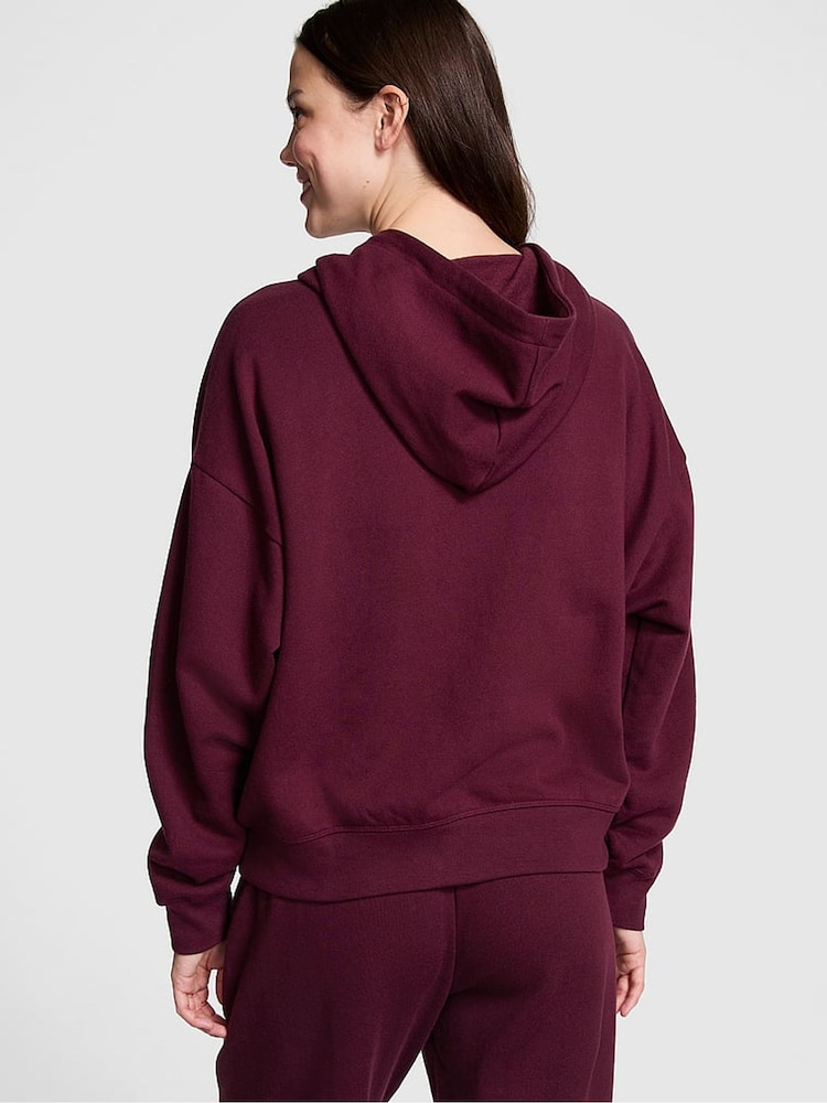 Victoria's Secret PINK Purple Rose Zip Up Hoodie - Image 2 of 3
