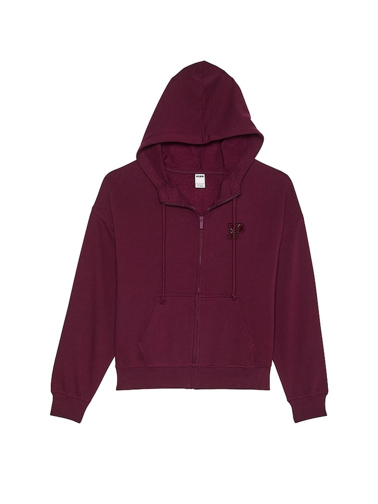 Victoria's Secret PINK Purple Rose Zip Up Hoodie - Image 3 of 3