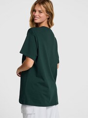 Victoria's Secret PINK Deep Forest Green Oversized T-Shirt - Image 2 of 4