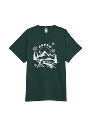 Victoria's Secret PINK Deep Forest Green Oversized T-Shirt - Image 3 of 4