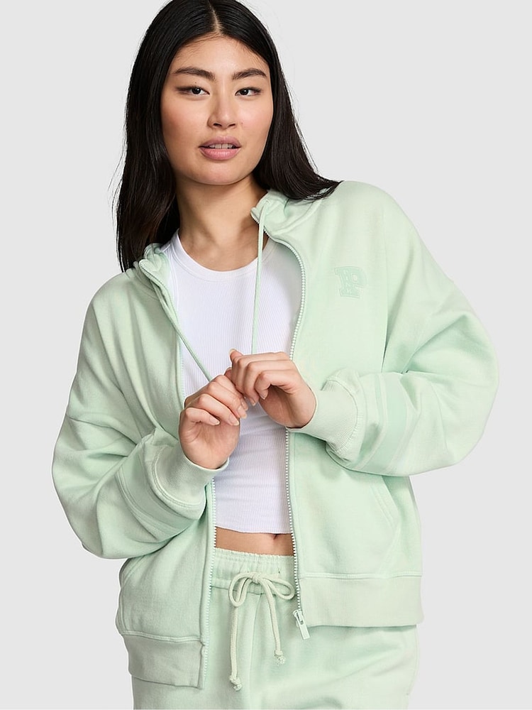 Victoria's Secret PINK Mint Green Zip Up Hoodie - Image 1 of 3