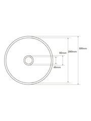 Cream Round Resin Bathroom Basin - Image 4 of 9