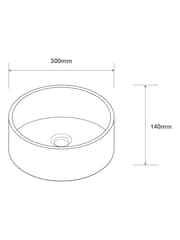 Cream Round Resin Bathroom Basin - Image 5 of 9