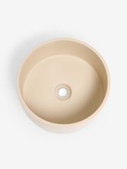 Cream Round Resin Bathroom Basin - Image 8 of 9