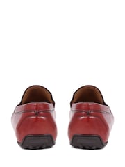 Jones Bootmaker Red Paterson Leather Moccasin Loafers - Image 3 of 5