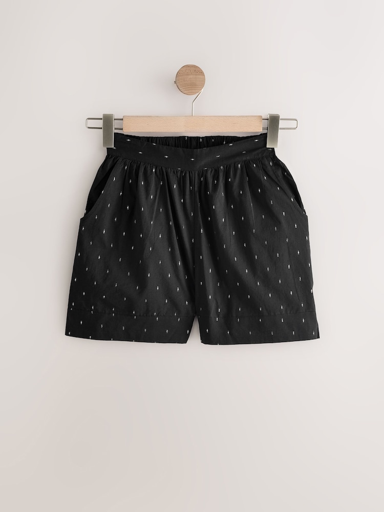 Black Metallic Shorts - Image 1 of 1