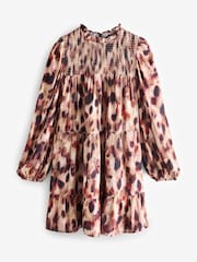 Multi Midi Smock All Over Print Dress - Image 1 of 1