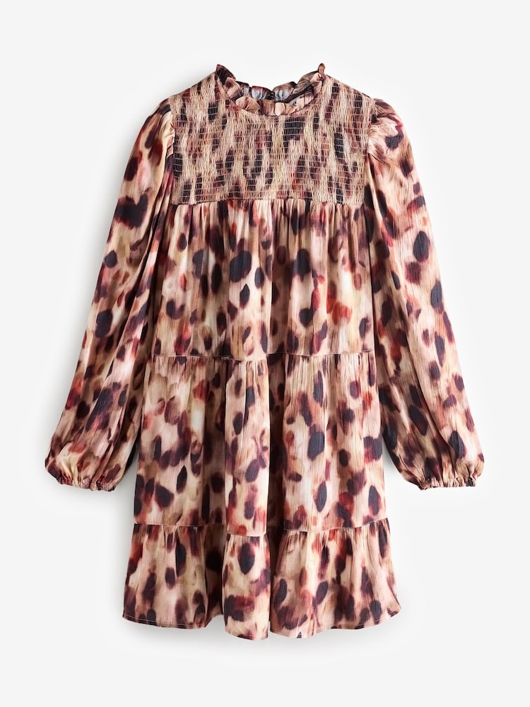 Multi Midi Smock All Over Print Dress - Image 1 of 1