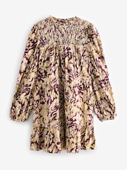 Multi Midi Smock All Over Print Dress - Image 1 of 1
