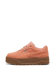 Puma Orange Womens Kar II Idol Suede Sneakers - Image 1 of 6