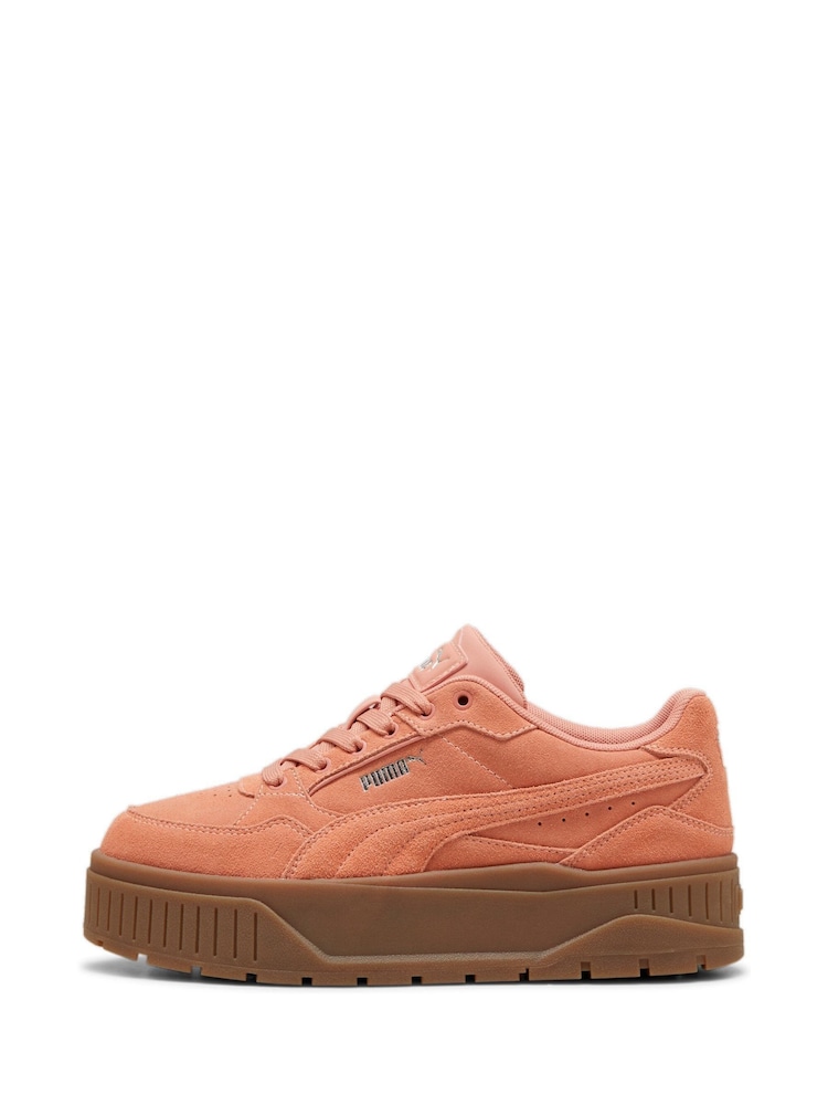 Puma Orange Womens Kar II Idol Suede Sneakers - Image 1 of 6