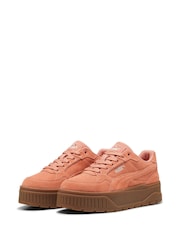 Puma Orange Womens Kar II Idol Suede Sneakers - Image 2 of 6