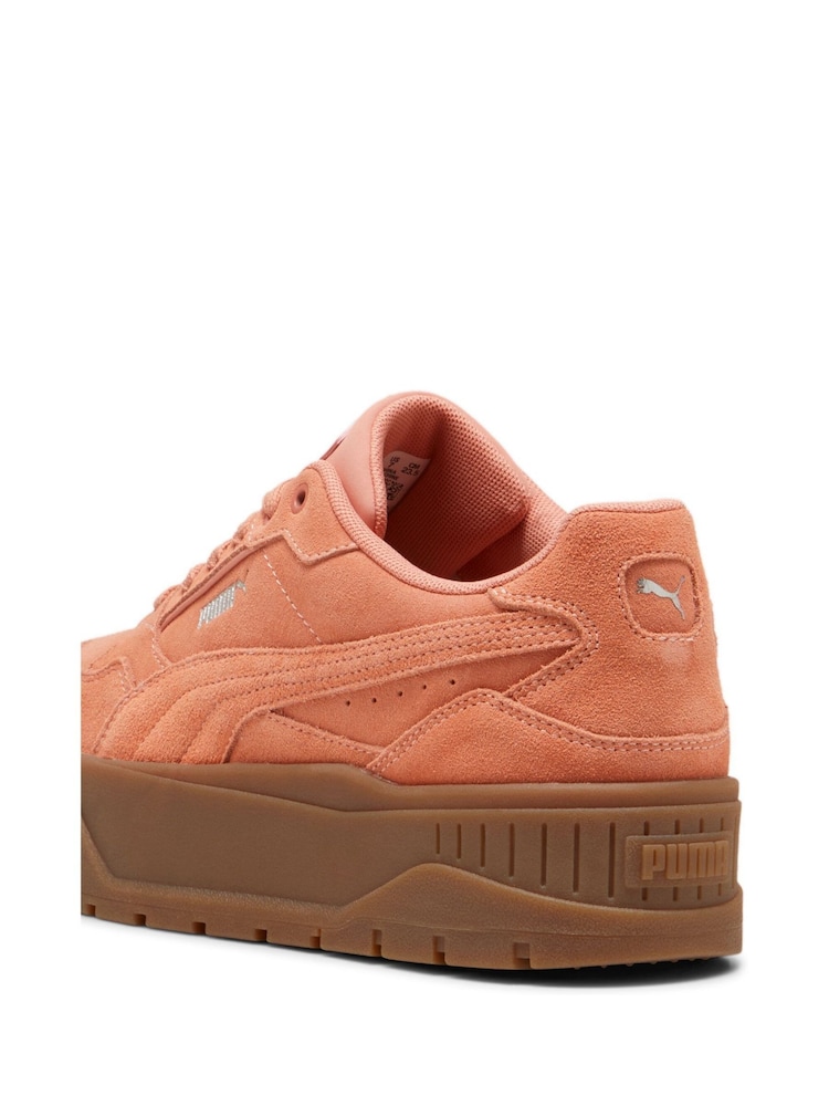 Puma Orange Womens Kar II Idol Suede Sneakers - Image 4 of 6