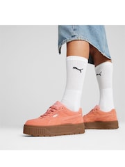 Puma Orange Womens Kar II Idol Suede Sneakers - Image 6 of 6