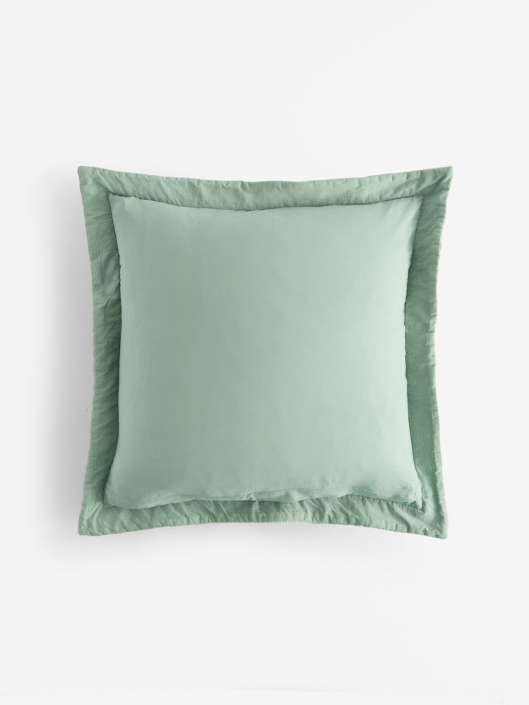 Buy Sage Green 100% Cotton Embossed Daisy Cushion from Next Malta