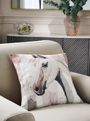 Natural Painted Horse Cushion - Image 1 of 5