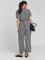 Simply Be Black Waffle Jumpsuit - Image 2 of 4
