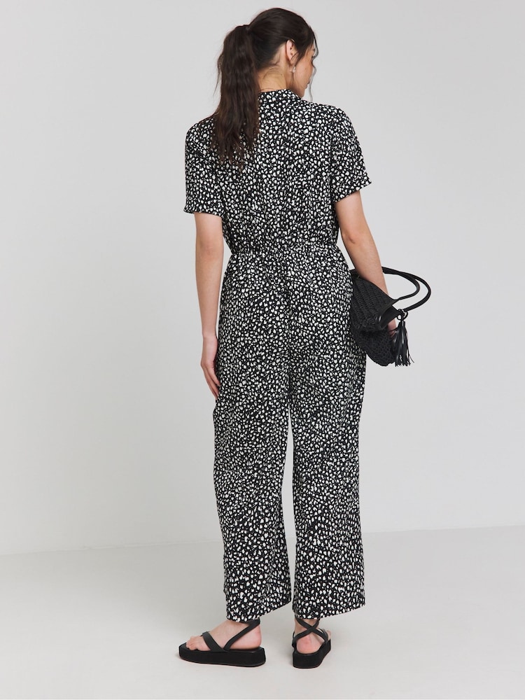 Simply Be Black Waffle Jumpsuit - Image 2 of 4