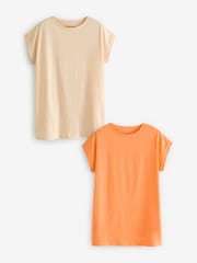 Simply Be Orange Boyfriend 100% Cotton T-Shirts 2 Pack - Image 5 of 7