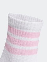 أبيض - adidas Ribbed 3 Pack Socks - صورة 4 من 4