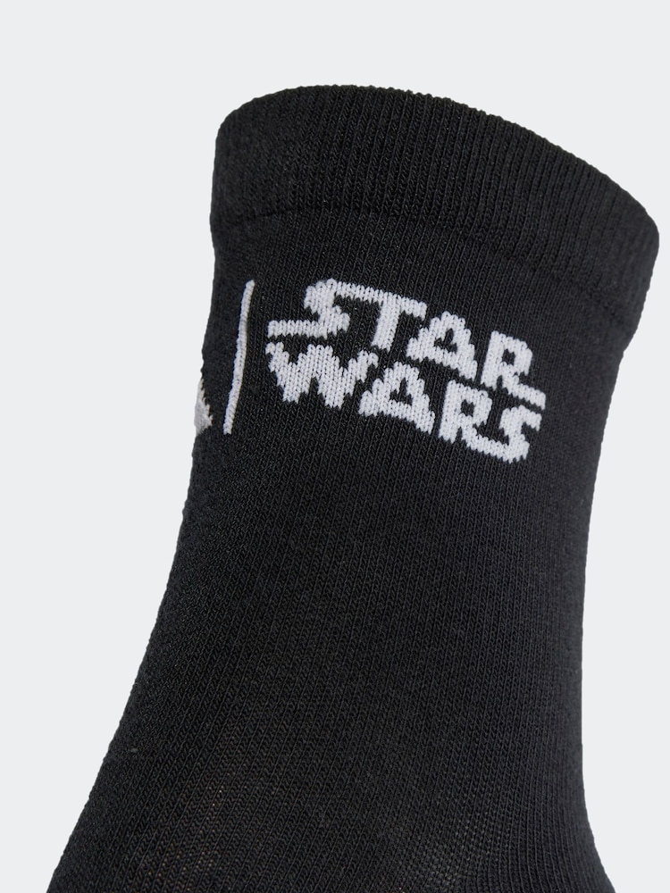 adidas Black Kids Star Wars Mandalorian Socks 3 Pack - Image 4 of 4