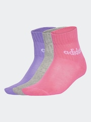 adidas Pink/Lilac Linear Ankle 5 Packs Socks - Image 1 of 4