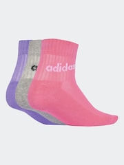 adidas Pink/Lilac Linear Ankle 5 Packs Socks - Image 2 of 4