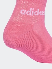 adidas Pink/Lilac Linear Ankle 5 Packs Socks - Image 4 of 4