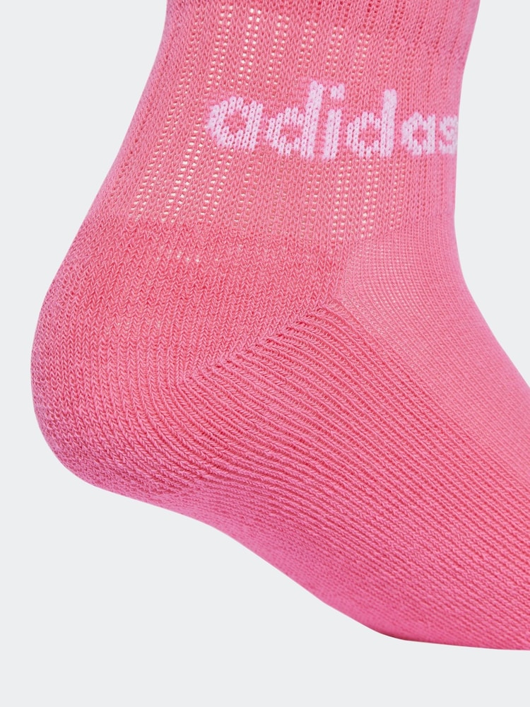 adidas Pink/Lilac Linear Ankle 5 Packs Socks - Image 4 of 4