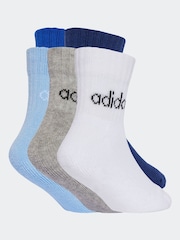 adidas Blue/Navy Linear Ankle 5 Packs Socks - Image 2 of 4