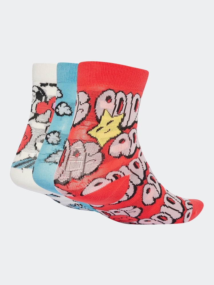 adidas Fun 3 Pack Kids Socks - Image 4 of 4