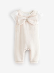 Baker by Ted Baker Bow Dungarees and T-Shirt Set - Image 7 of 12