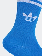 Verde multicolor - Pack de 3 pares de calcetines con diseño de 3 bandas de adidas originals - Imagen 2 de 3