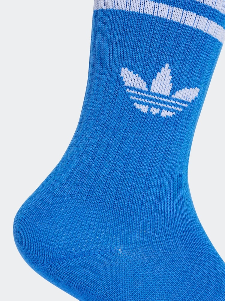 Verde multicolor - Pack de 3 pares de calcetines con diseño de 3 bandas de adidas originals - Imagen 2 de 3