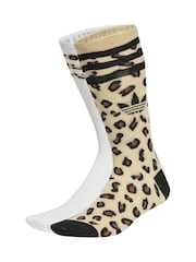 Pack de 2 pares de calcetines con estampado de leopardo de adidas Originals - Imagen 1 de 1