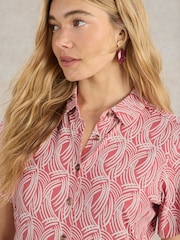 White Stuff Pink Rua Jersey Shirt Dress - Image 4 of 6