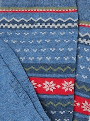 FatFace Blue Fairisle Pattern Socks - Image 2 of 2