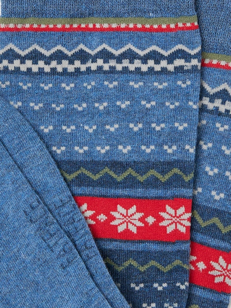 FatFace Blue Fairisle Pattern Socks - Image 2 of 2