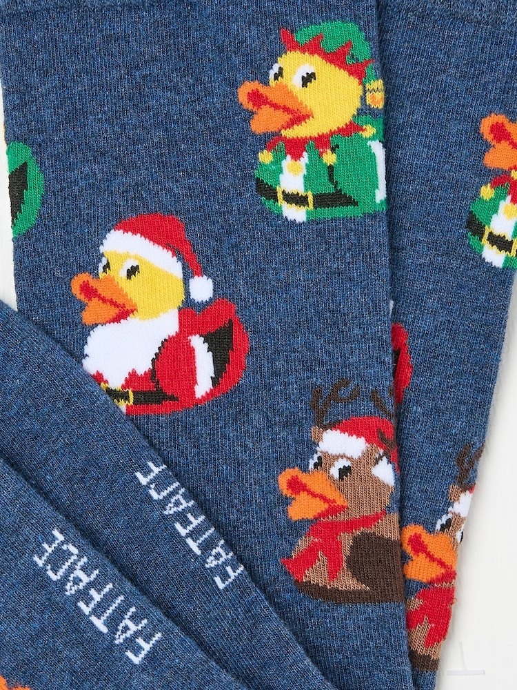 FatFace Navy Rubber Ducks Socks - Image 2 of 2