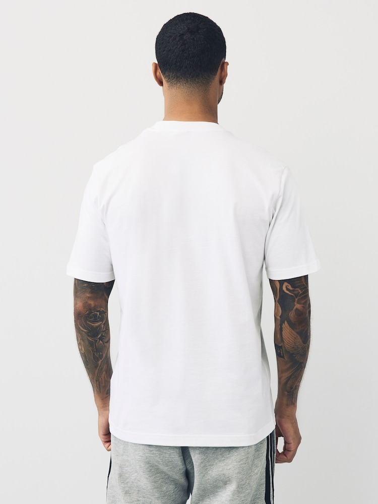 adidas White Small Essentials Logo Single Jersey T-Shirt - Image 3 of 5