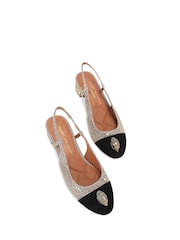 Kurt Geiger London Cream Sloane Mid Slingback Shoes - Image 3 of 5