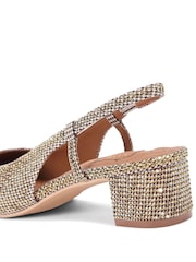 Kurt Geiger London Cream Sloane Mid Slingback Shoes - Image 4 of 5