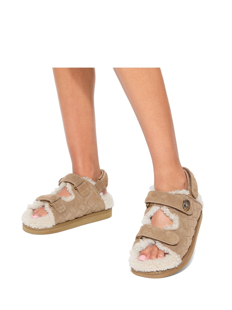 Kurt Geiger London Cream Orson Teddy Sandals - Image 1 of 5
