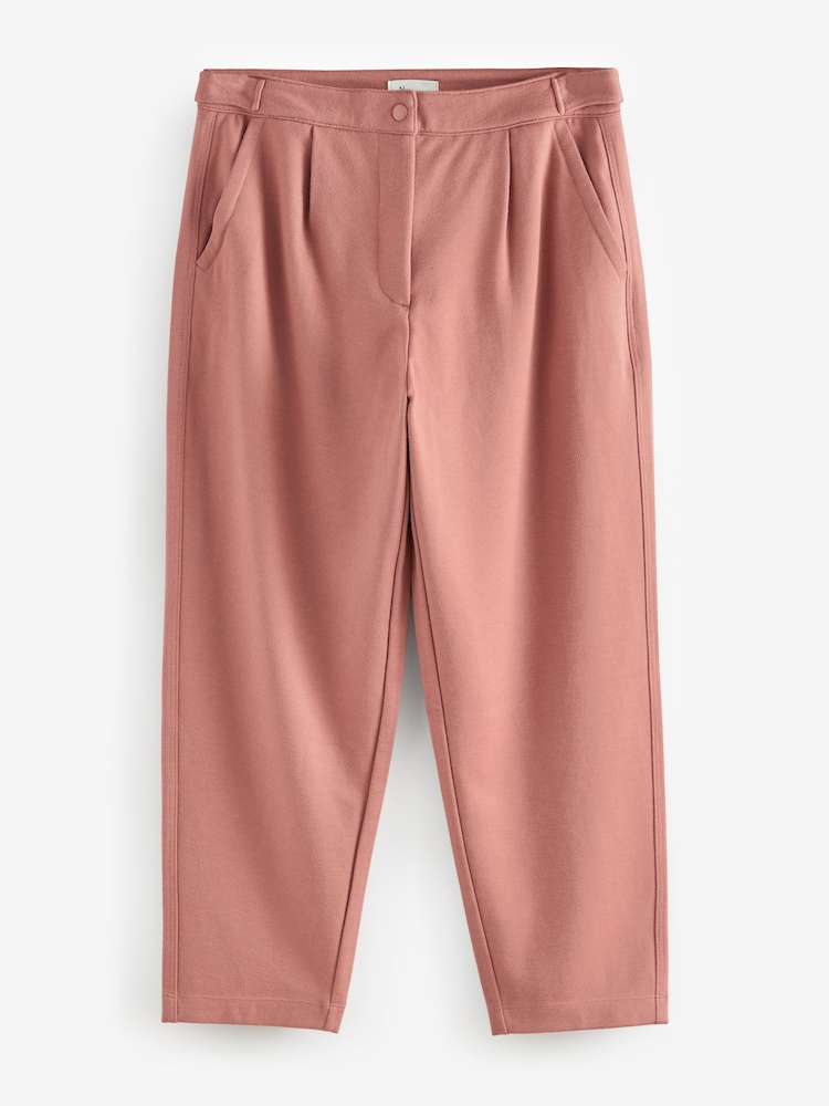 Pink Premium Ponte Barrel Leg Trousers With Wool - Image 5 of 7